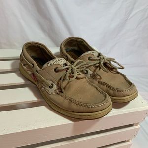 Pink Plaid Sperry Top Sider Boatshoes size 9